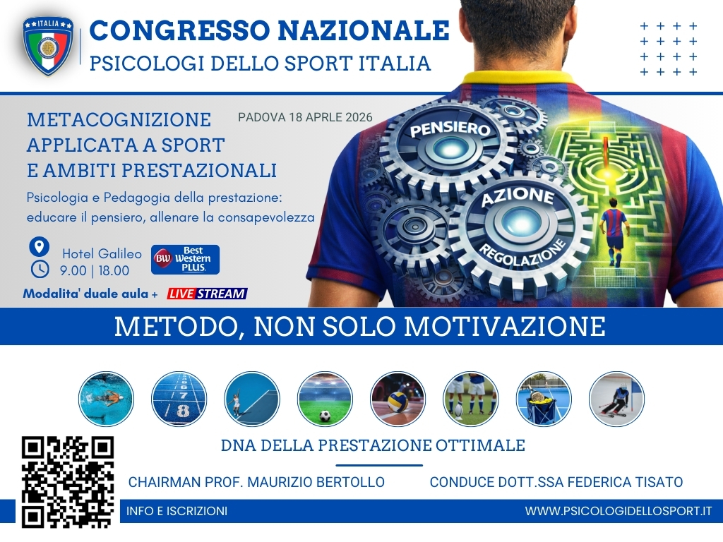 CONGRESSO NAZIONALE Metacognizione applicata allo sport e ambiti prestazionali Metodo, non solo Motivazione alessandro bargnani federica tisato maurizio bertollo mauro bordignon