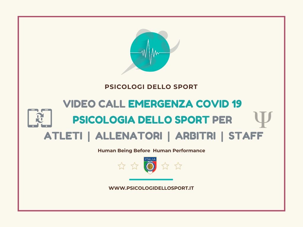 Video call center psicologia dello sport sos psy sport covid19