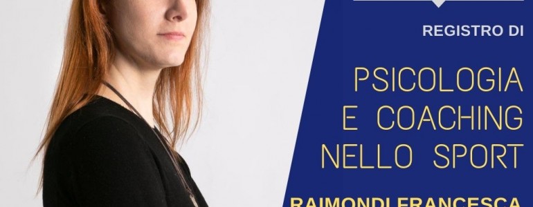 raimondi francesca PSICOLOGI DELLO SPORT E DELL ESERCIZIO PREPARATORE MENTALE PSICOLOGIA registro PSICOLOGI DELLO SPORT psy sport