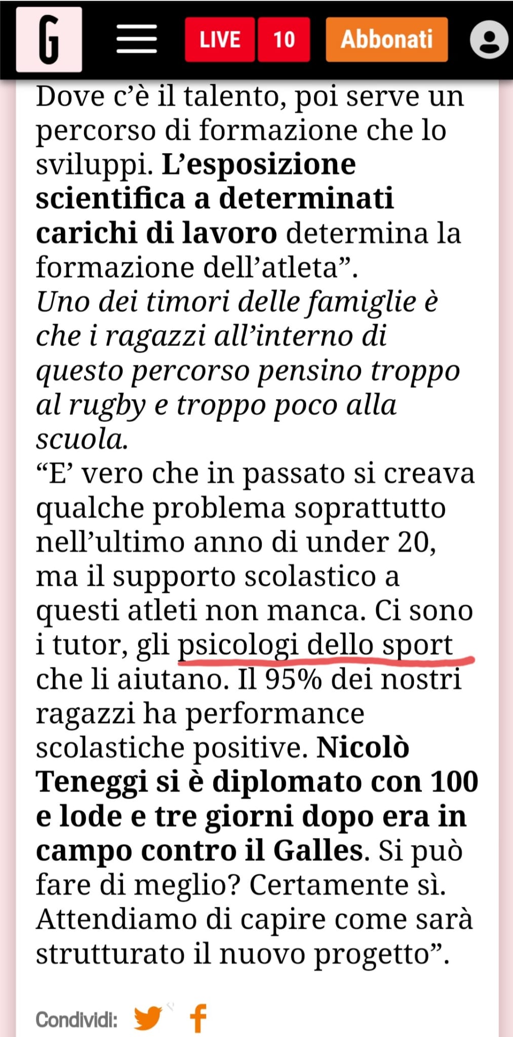 psicologi dello sport gazzetta dello sport