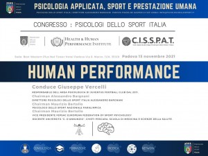 Congresso Human Performance Giuseppe Vercelli Psicologi dello Sport Italia e dell esercizio alessandro bargnani gianni bonas maurizio bertollo