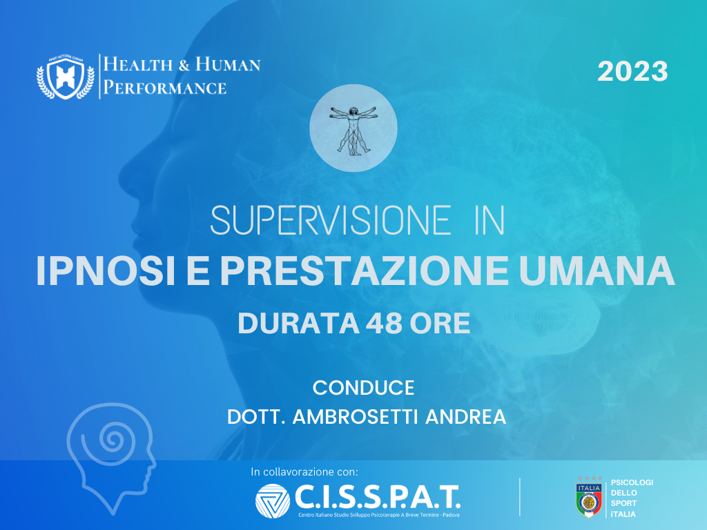 supervisione IPNOSI MEDICA  e prestazione umana  ambrosetti andrea alessandro bargnani