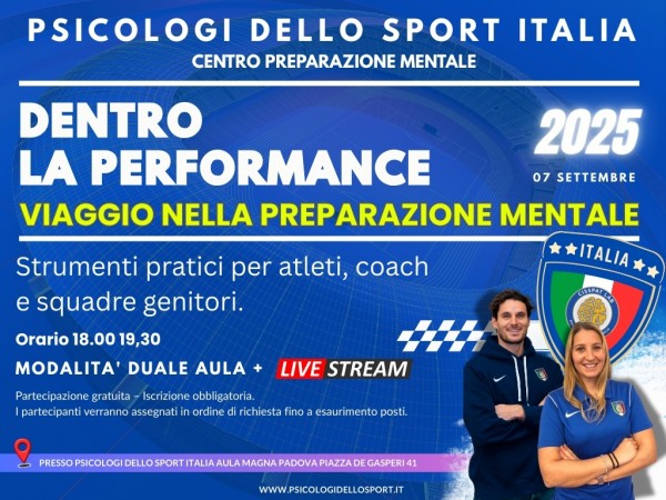 OPEN DAY ORDINE PSICOLOGI VENETO PSICOLOGI DELLO SPORT ITALIA ORDINE 7 SETTEMBRE 2025